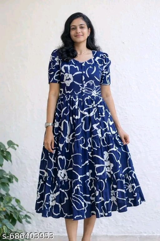 flored gown for women  hand block women s kurthi